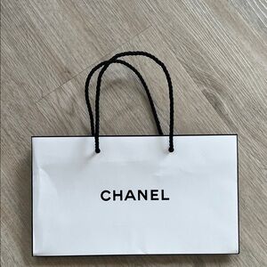 CHANEL White and Black Gift Bag